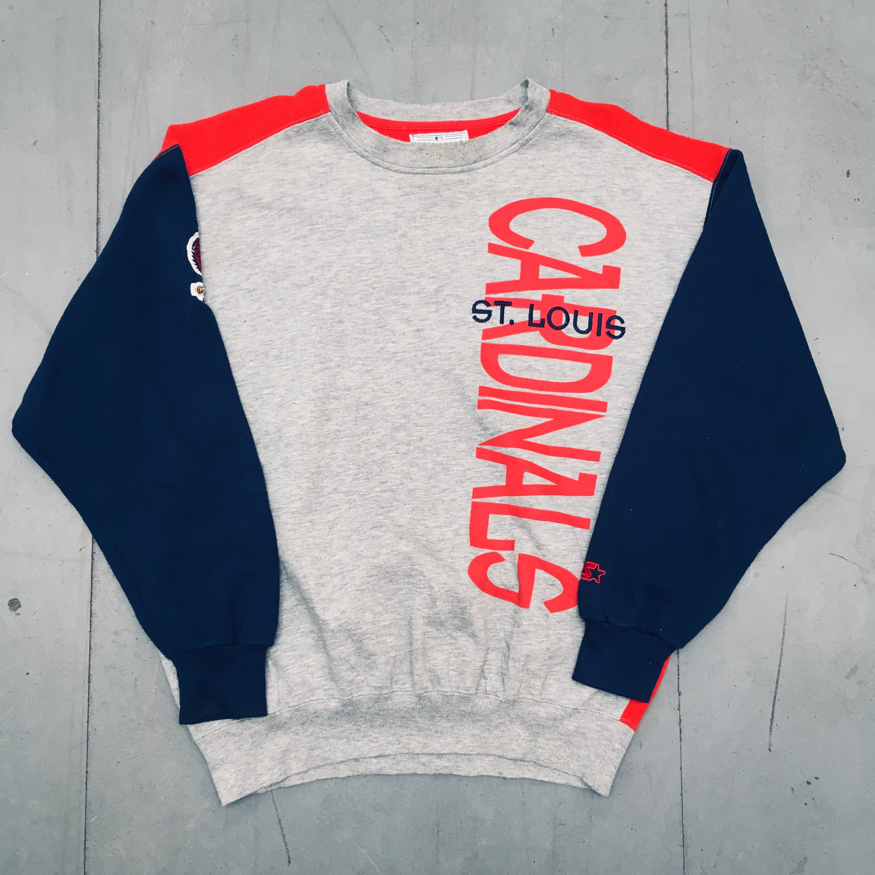 St. Louis Cardinals 1990s Vintage Starter Sweatshirt for Men & Women - MLB Baseball Fan Apparel for Casual Wear & Game Day Outfits