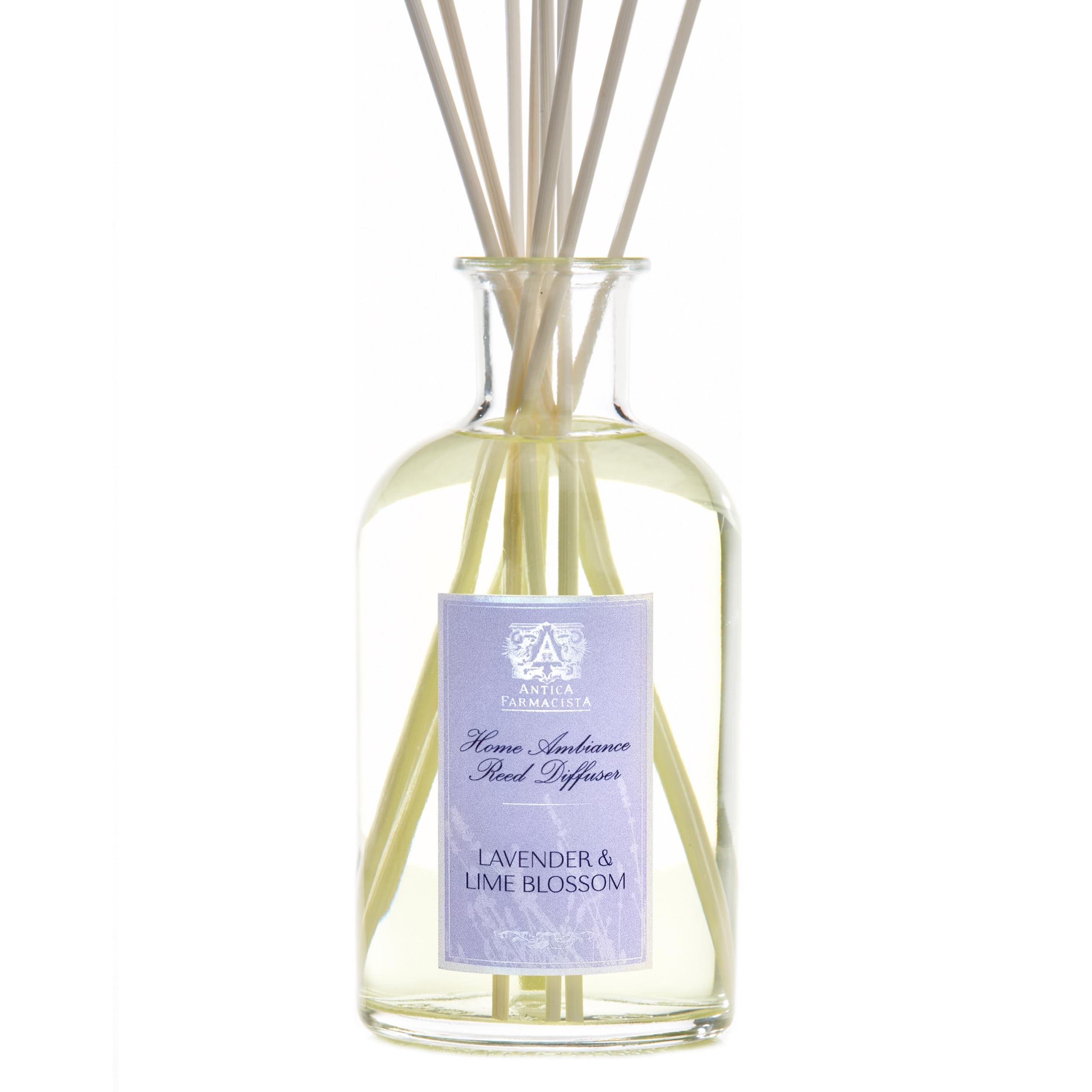 Antica Farmacista Lavender & Lime Blossom Reed Diffuser - 16.9 Fl Oz Home Fragrance Oil - Aromatherapy for Bedroom, Bathroom & Living Room Relaxation