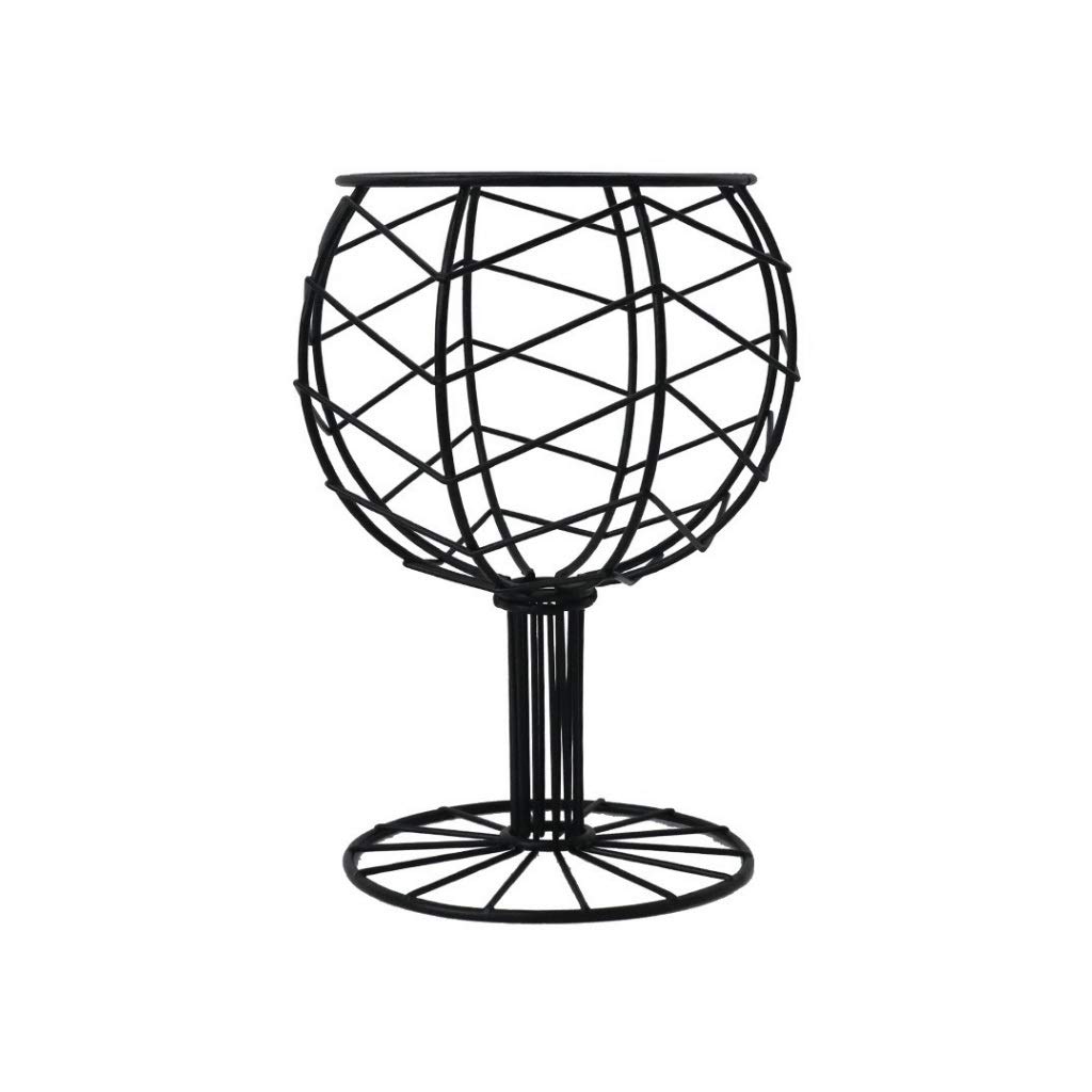 Creative Wine Glass & Wrought Iron Snack Storage Basket - Elegant Dessert Fruit Tray for Home Table Decor, Party Serving, and Kitchen Organization | Perfect for Entertaining, Afternoon Tea, and Stylish Snack Display