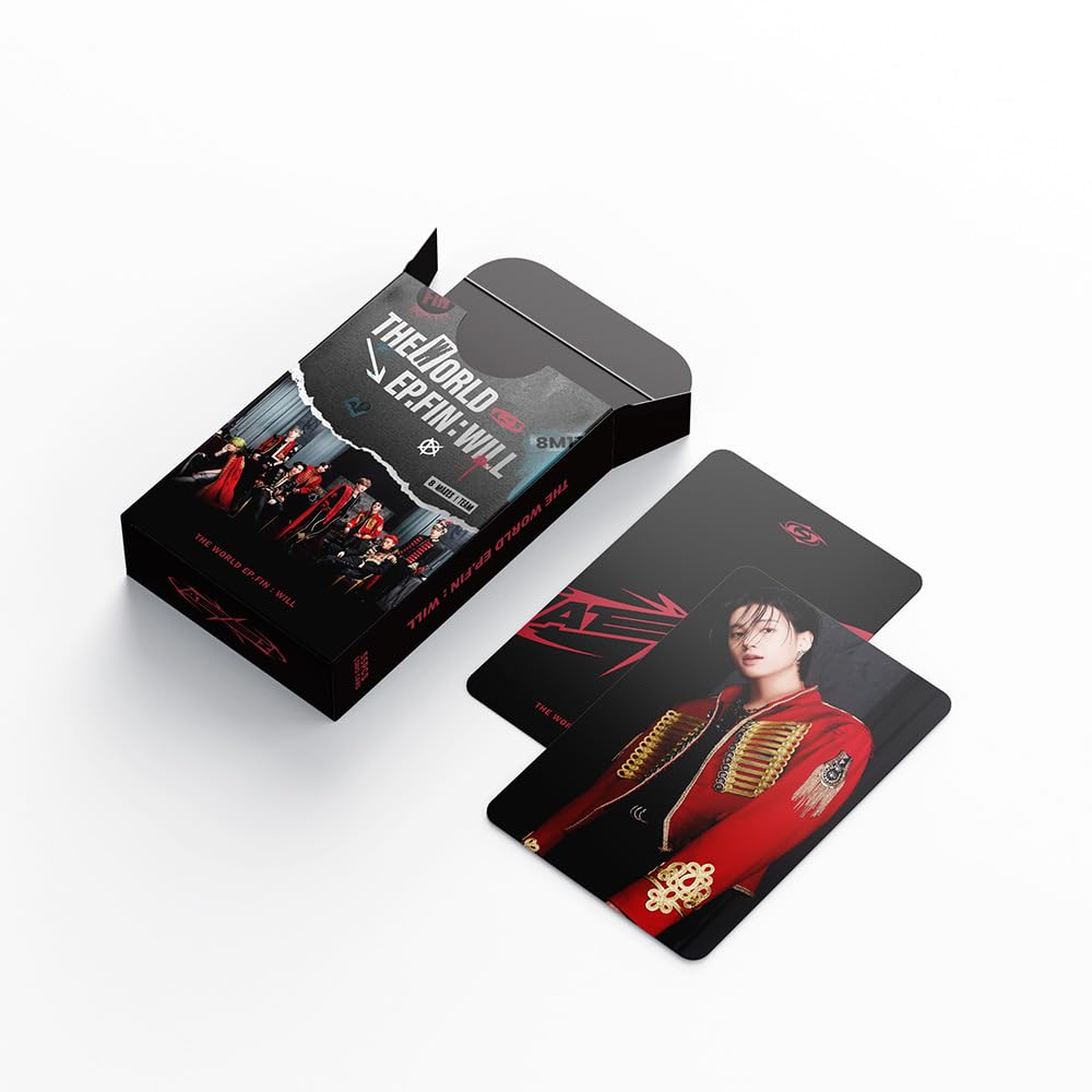 ShaoKun 2Pack/110PCS Photocard Set - 2024 New Album Lomo Cards, Greeting Cards for Fan Collection & Gift Giving (Black) - Perfect for K-Pop Fans, Scrapbooking, and DIY Projects