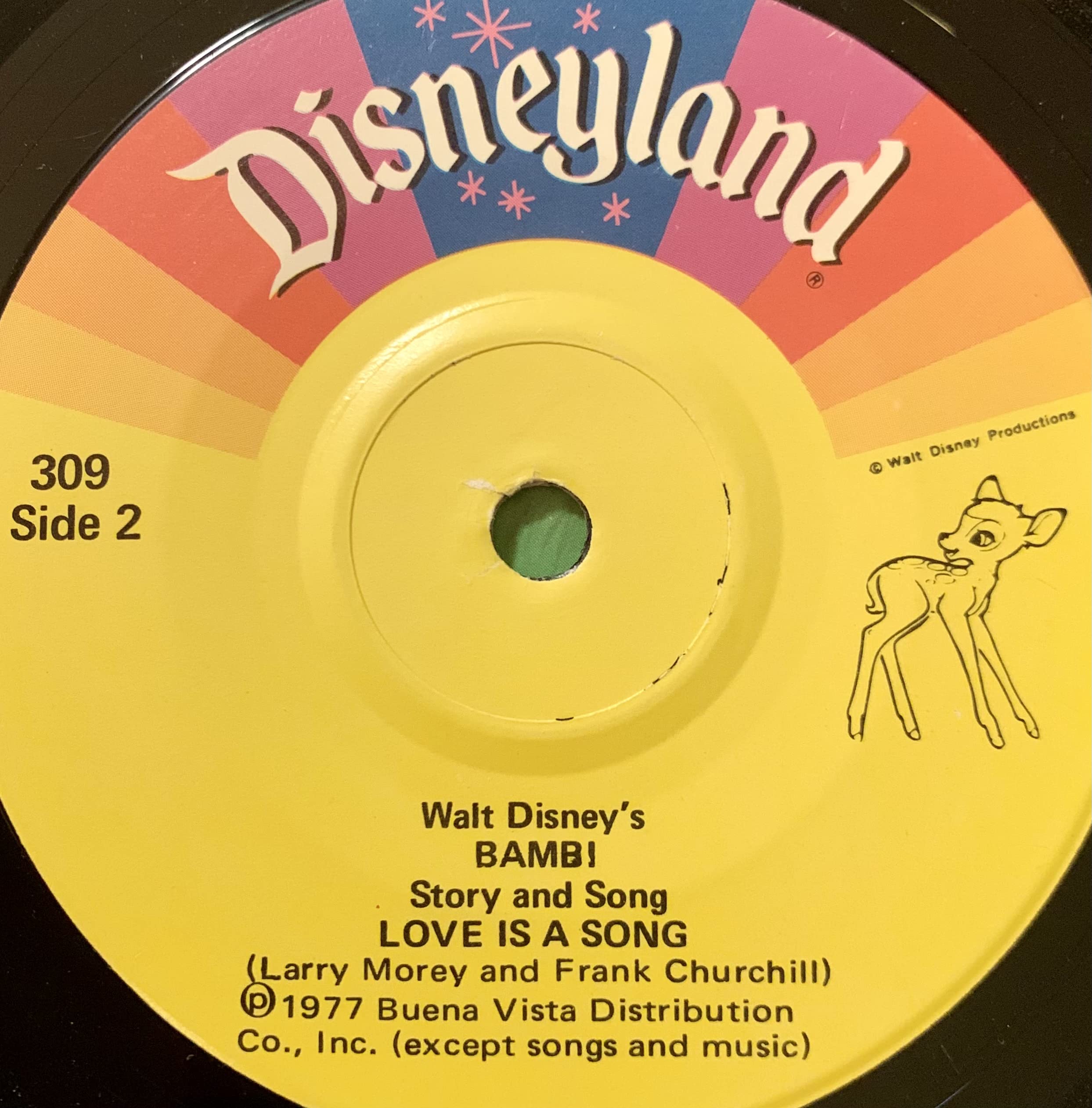 Bambi Read-Along Story Book with Audio Record - Classic Disney Children's Book for Bedtime Reading & Early Learning