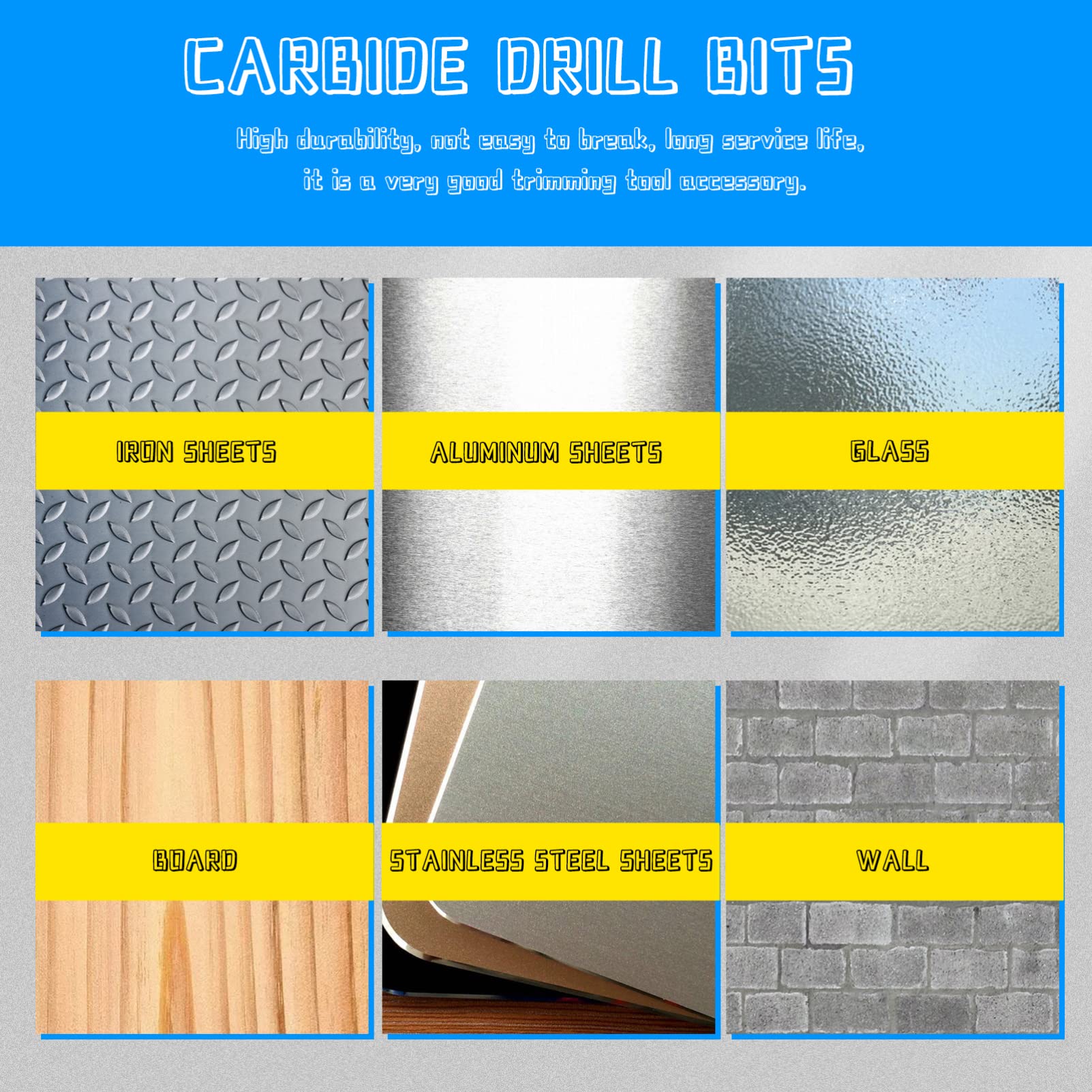 9-Piece Ceramic Triangle Drill Bit Set for Metal & Ceramics - Carbide Tipped CNC End Mill Cutter Bits, Hard Guiyang Steel - Perfect for CNC Milling, Metalworking & DIY Projects