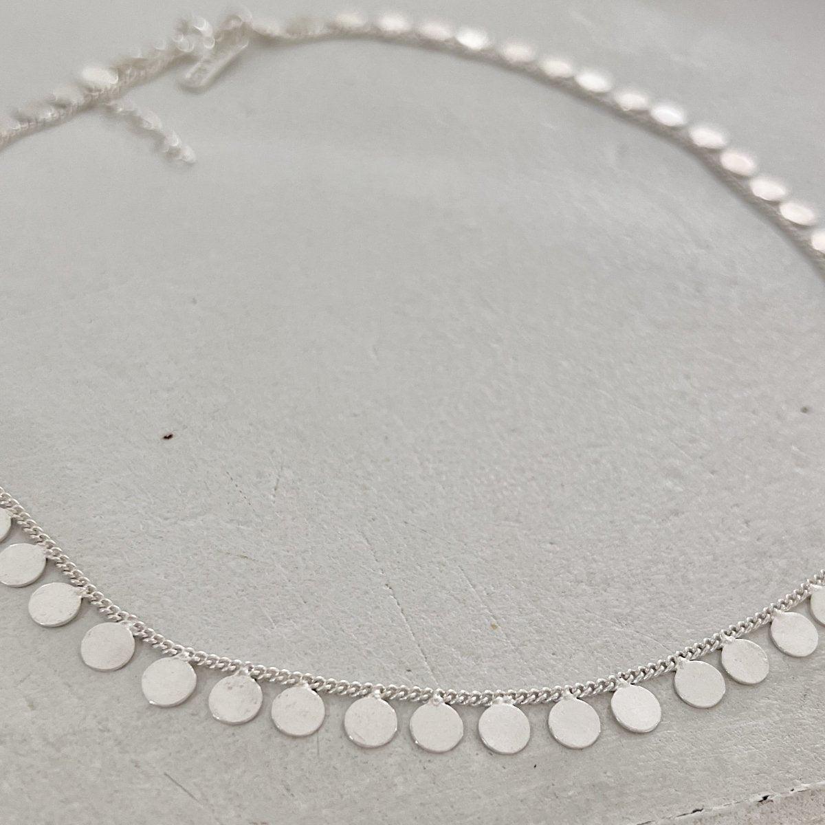Laihas Prestige Polished Round Disk Sterling Silver Necklace for Women - Elegant 925 Silver Pendant Necklace Jewelry Gift for Birthday, Anniversary & Special Occasions