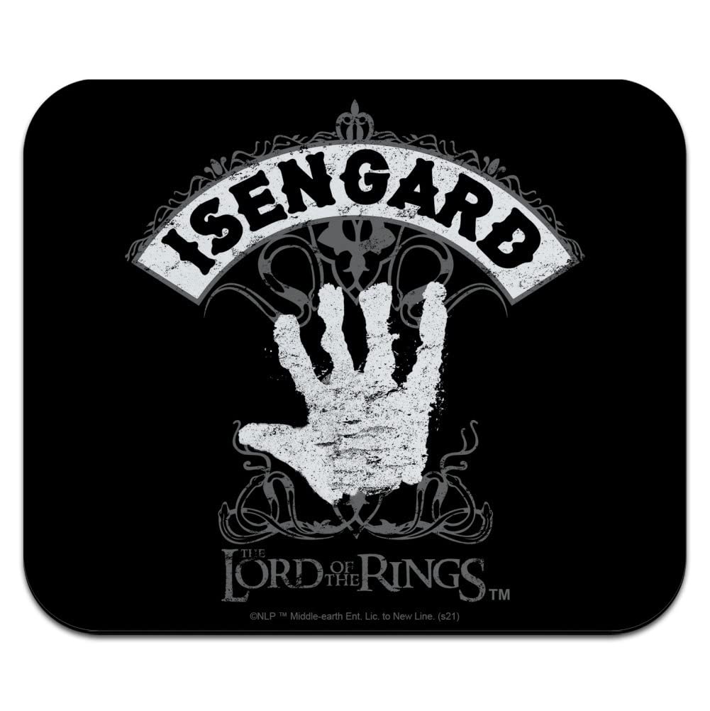 Lord of The Rings Isengard Themed Low Profile Thin Gaming Mouse Pad - Perfect for PC, Laptop & Office Work (Officially Licensed)