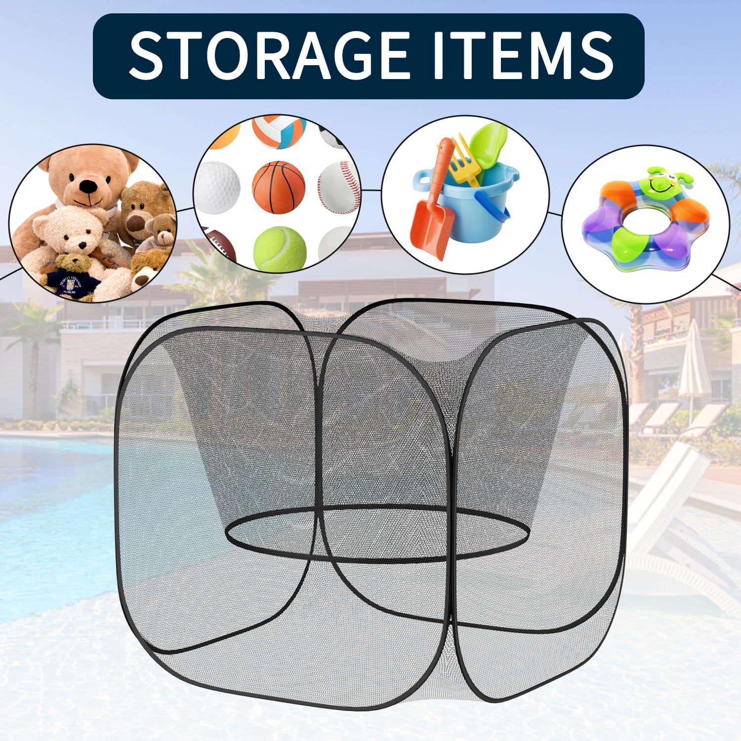 Extra Large Kids Toy Storage Chest - Lightweight Collapsible Toy Organizer Box with Handles, 28