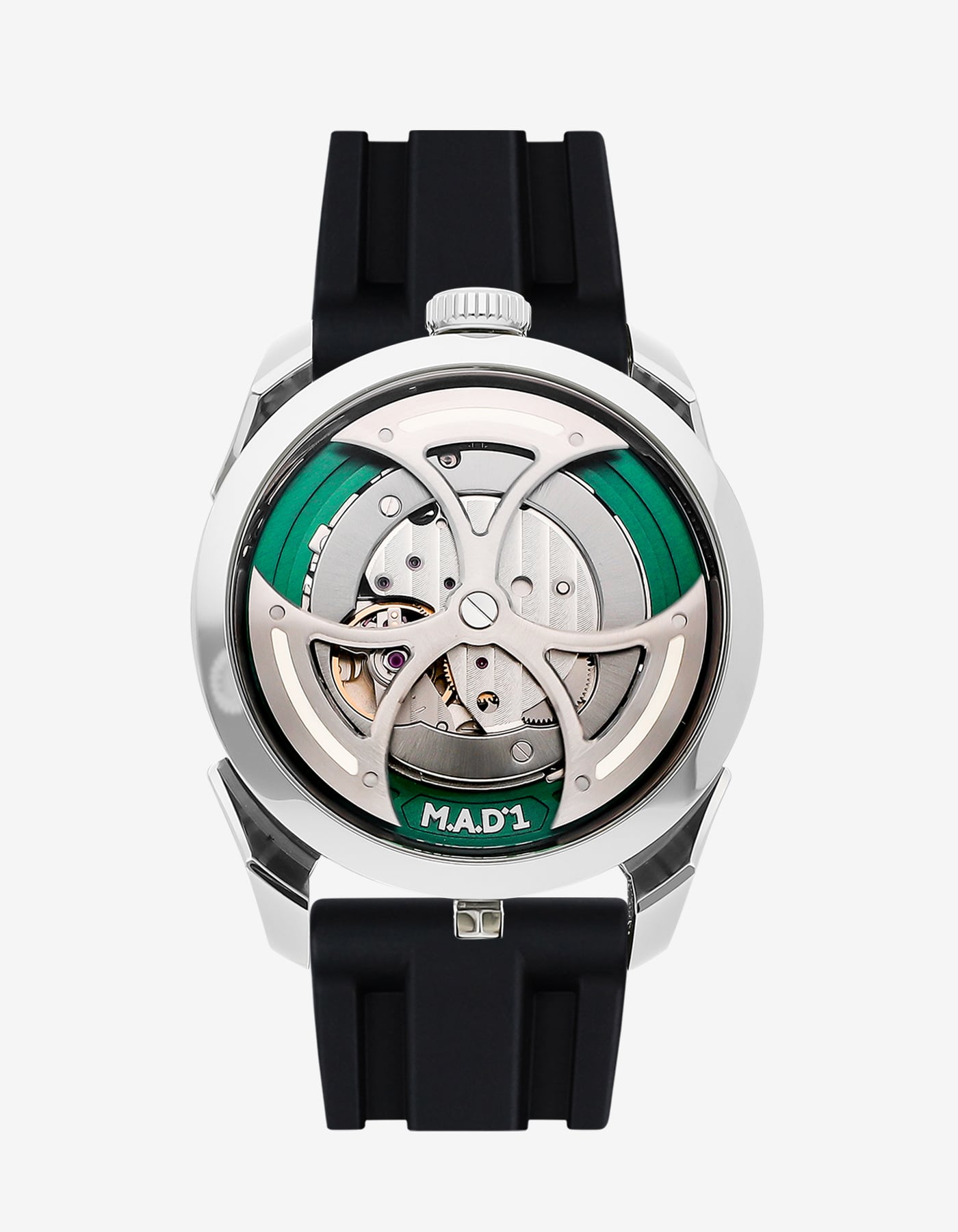 Premium Rubber Strap Replacement for MB&F M.A.D.1 Green Edition Watch - Durable & Comfortable Wristband for Everyday Wear & Sports Activities