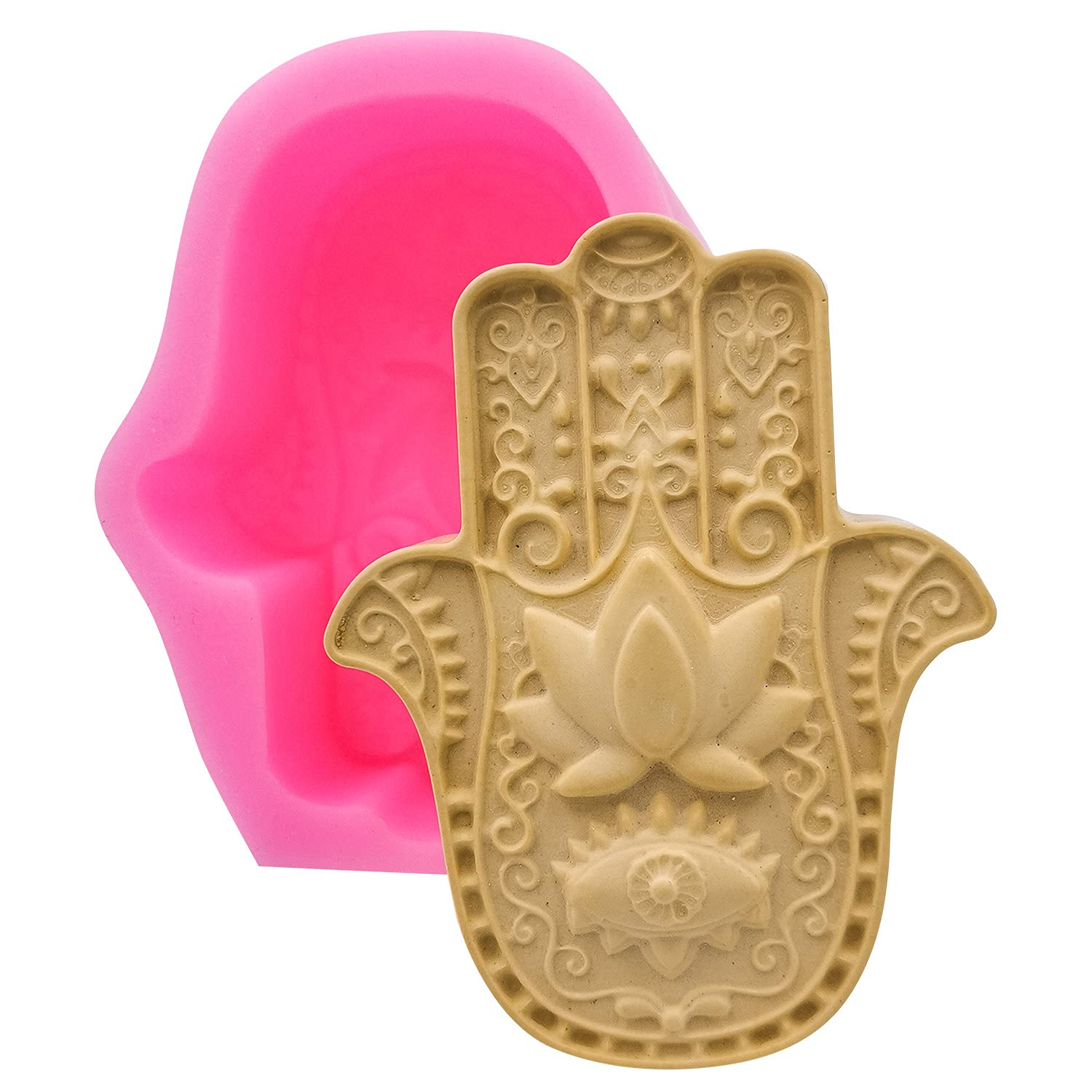 Hand of Fatima Silicone Mold - Candle Making, Soap Crafting & Resin Art DIY Supplies - Perfect for Home Decor, Gifts & Spiritual Crafts