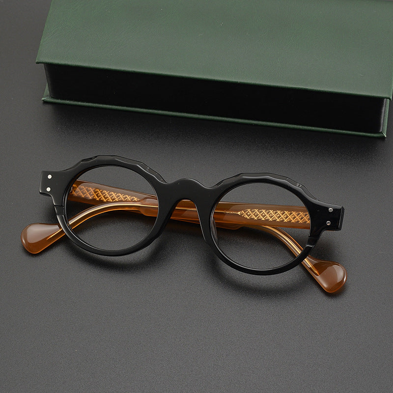 Stylish Acetate Round Glasses Frames SC202313 - Lightweight & Durable Eyewear for Men & Women - Perfect for Reading, Fashion, and Everyday Use