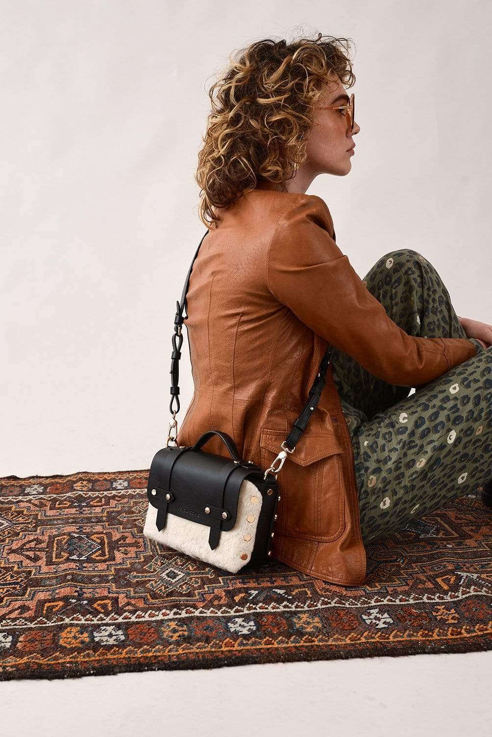 The WEEK/END Vegan Shearling Crossbody Bag - Stylish & Cruelty-Free Shoulder Purse for Women | Perfect for Travel, Shopping & Everyday Use