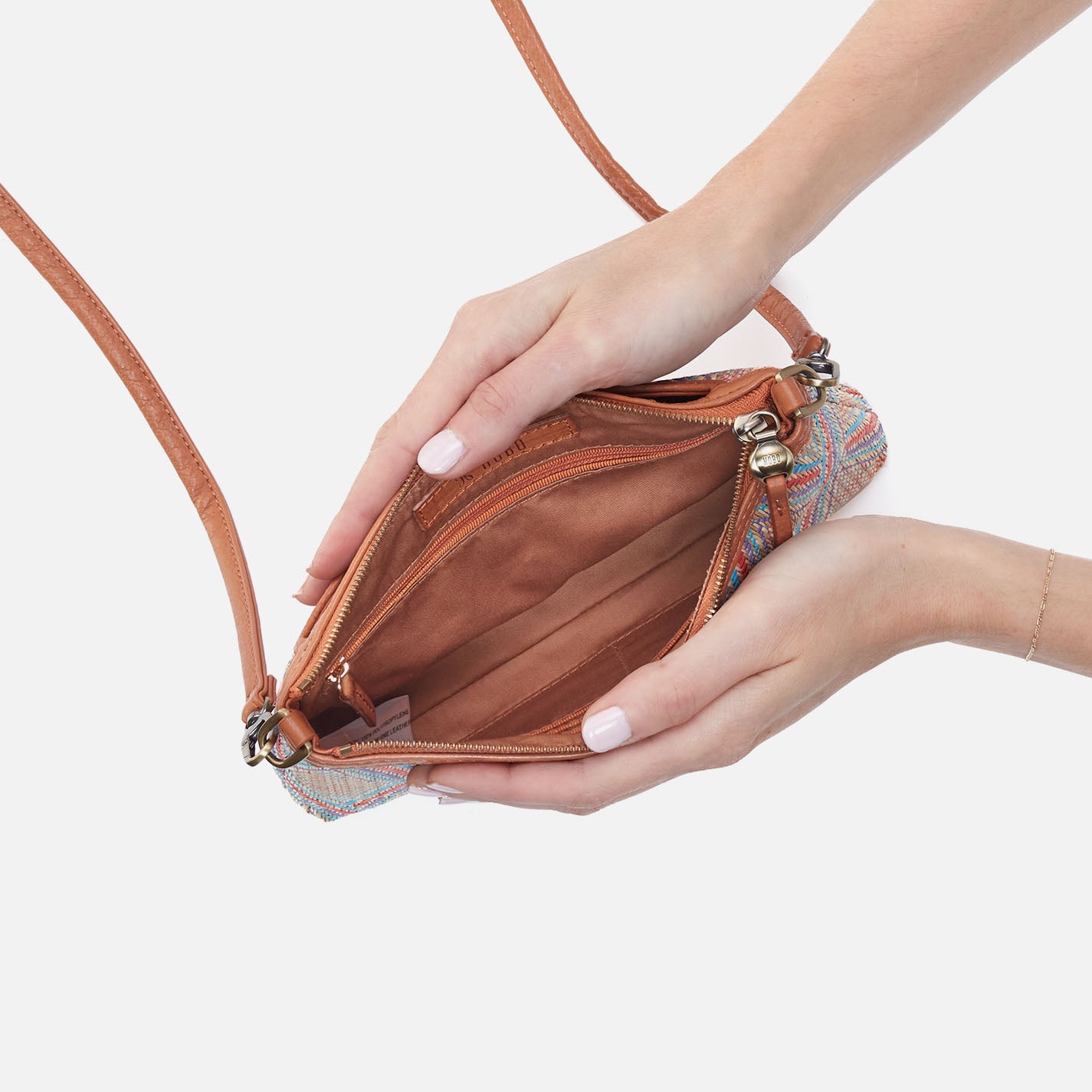 Darcy Crossbody Handbag in Multi Weave with Leather Trim - Sunset Raffia Woven Purse for Women | Perfect for Beach, Vacation & Summer Outfits