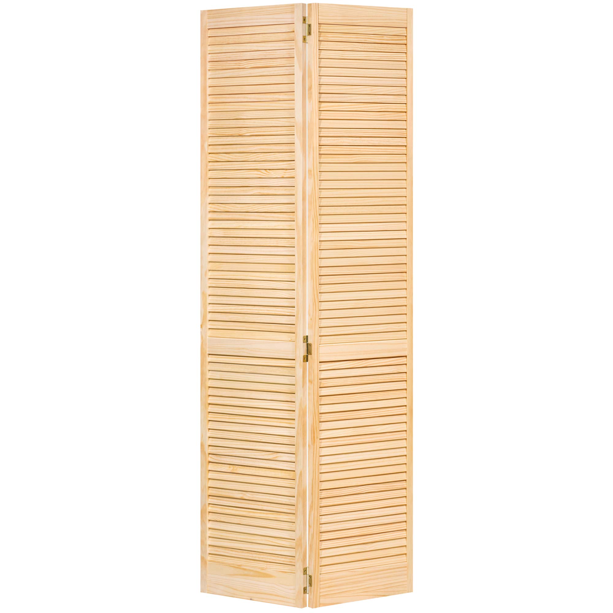Kimberly Bay® Traditional Louver Bi-Fold Closet Door - 80x24 Clear Wood - Perfect for Bedroom, Closet & Home Organization