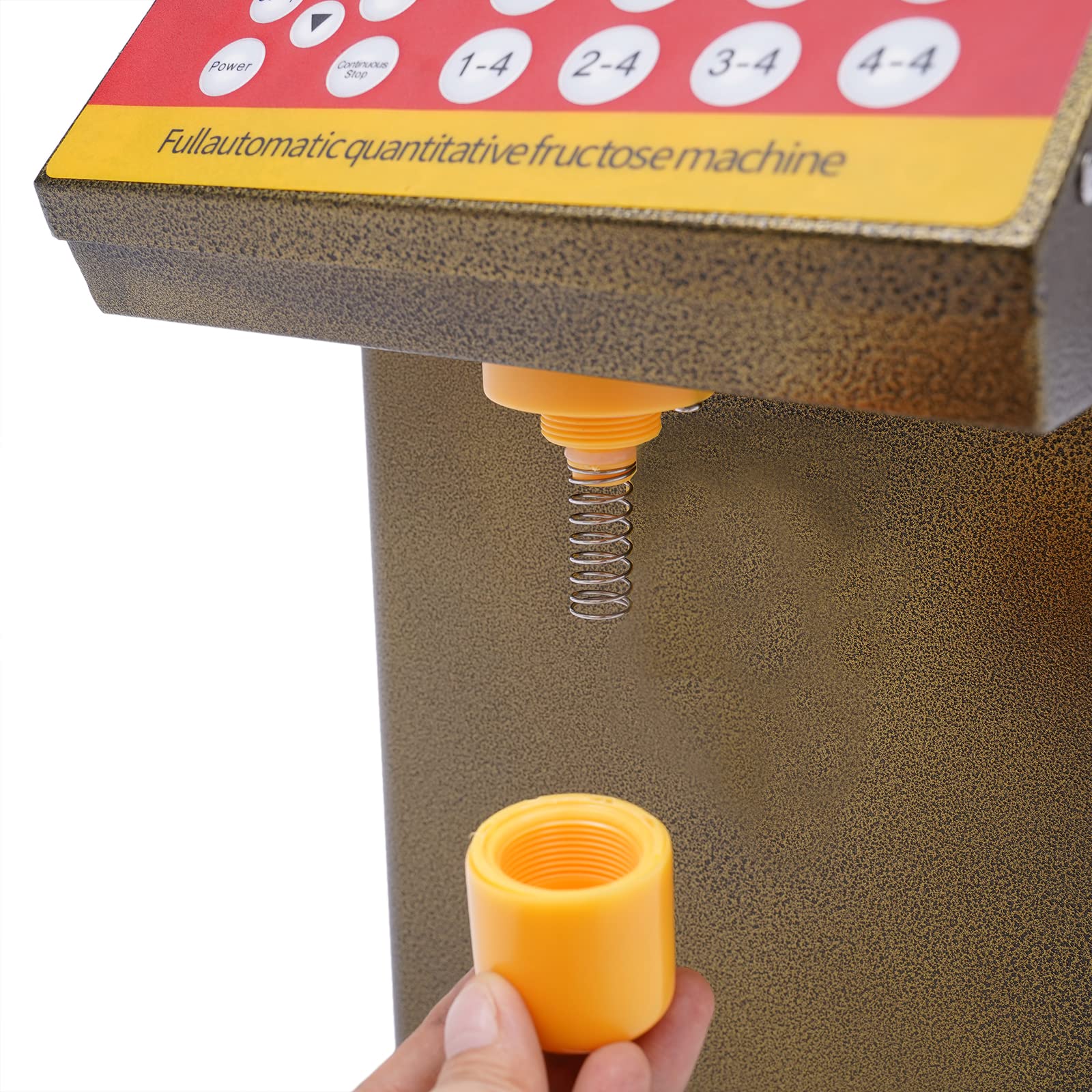 Automatic Sugar Syrup Dispenser - 8000CC Stainless Steel Fructose Dispenser with Quantitative Outlet for Coffee Shops, Bubble Tea & Dessert Making