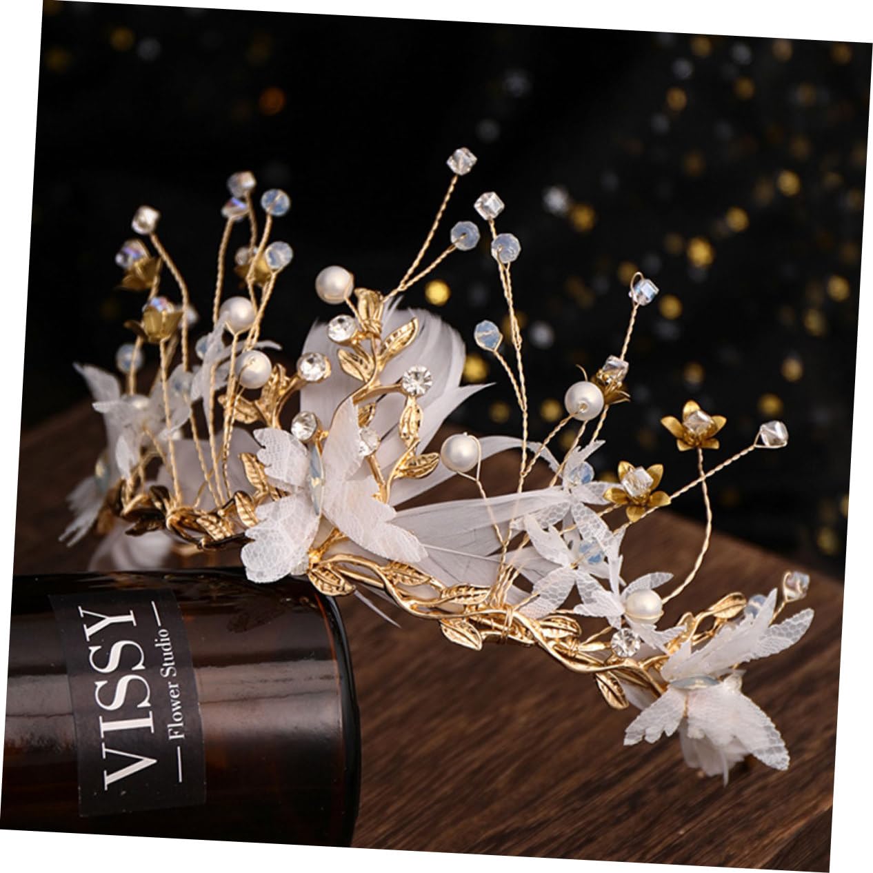 FRCOLOR Bridal Tiara - Sparkling Fairy Crown for Wedding Bride | Elegant Hair Accessory for Bridal Shower, Prom & Special Occasions