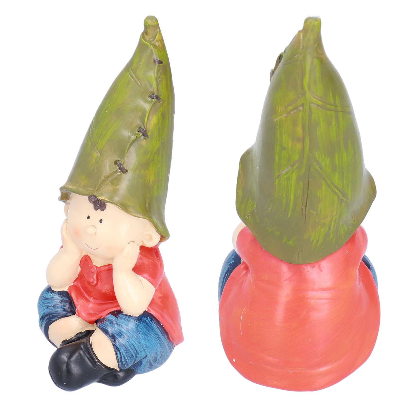 Jungle Elf Statue - Handcrafted Resin Garden Decor, Cute Vivid Dwarf Sculpture for Home, Bedroom & Outdoor Landscaping | Perfect for Fairy Garden, Fantasy Theme Decor & Gift Giving
