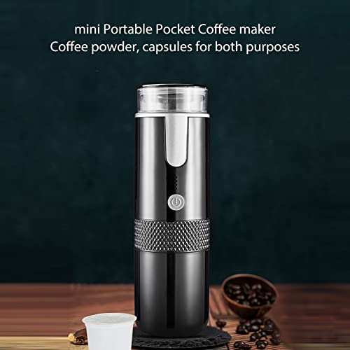 Portable Manual Coffee Maker for K-Cup & Ground Coffee - Handheld Espresso Machine for Camping, Hiking & Travel | No Heating, One-Button Operation | Perfect for Outdoor Adventures & Office Use