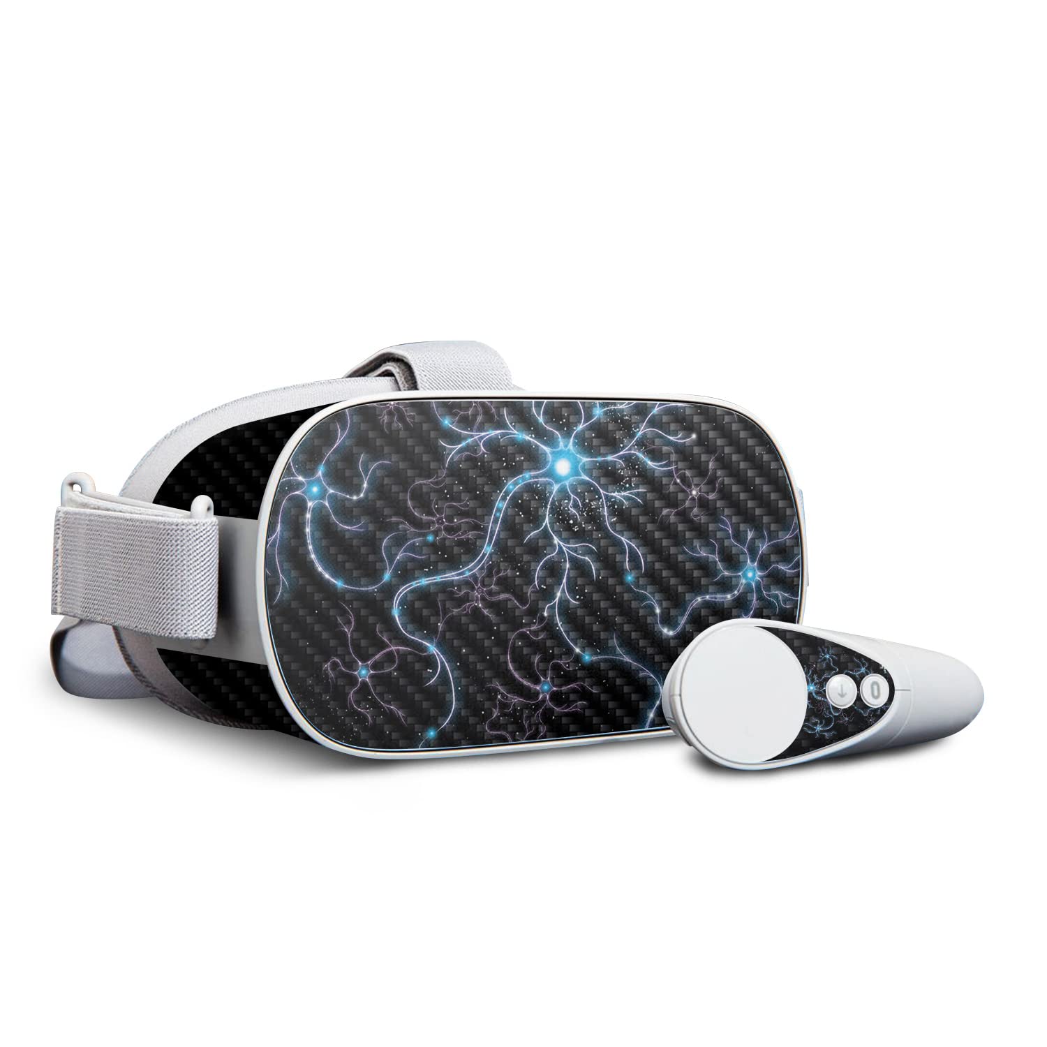 Premium Carbon Fiber Skin for Oculus Go - Neuron Galaxy Design | Protective & Durable Textured Cover | Easy to Apply & Remove | Made in USA | Perfect for Gaming, VR Experiences & Device Protection