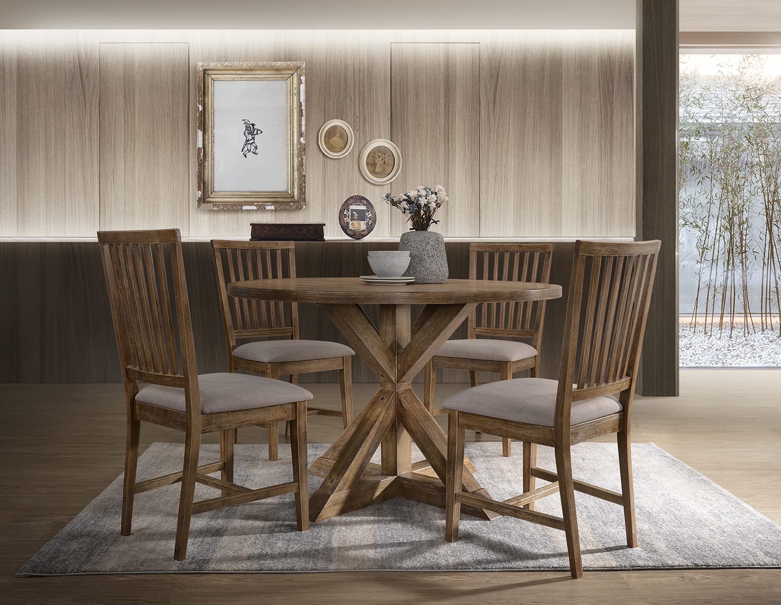 VENUSNOCH Best Master Furniture - Natural Wood Dining Table for Home & Office | Perfect for Modern Living Rooms, Kitchens, and Workspaces