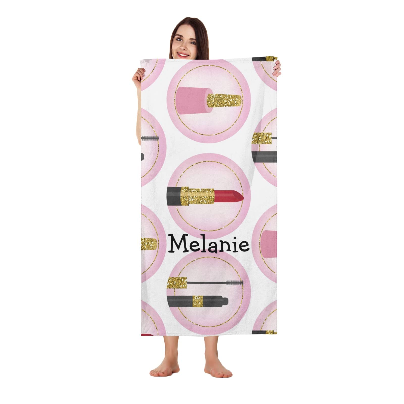 Custom Personalized Beach Towels with Name - 30x60 Inch Sand Free, Quick Dry, Absorbent Towel for Travel, Pool, Gym, Spa, Swimming, Camping - Perfect for Adults, Kids, Baby Boys & Girls - Great for Beach, Bathroom, Hotel Use
