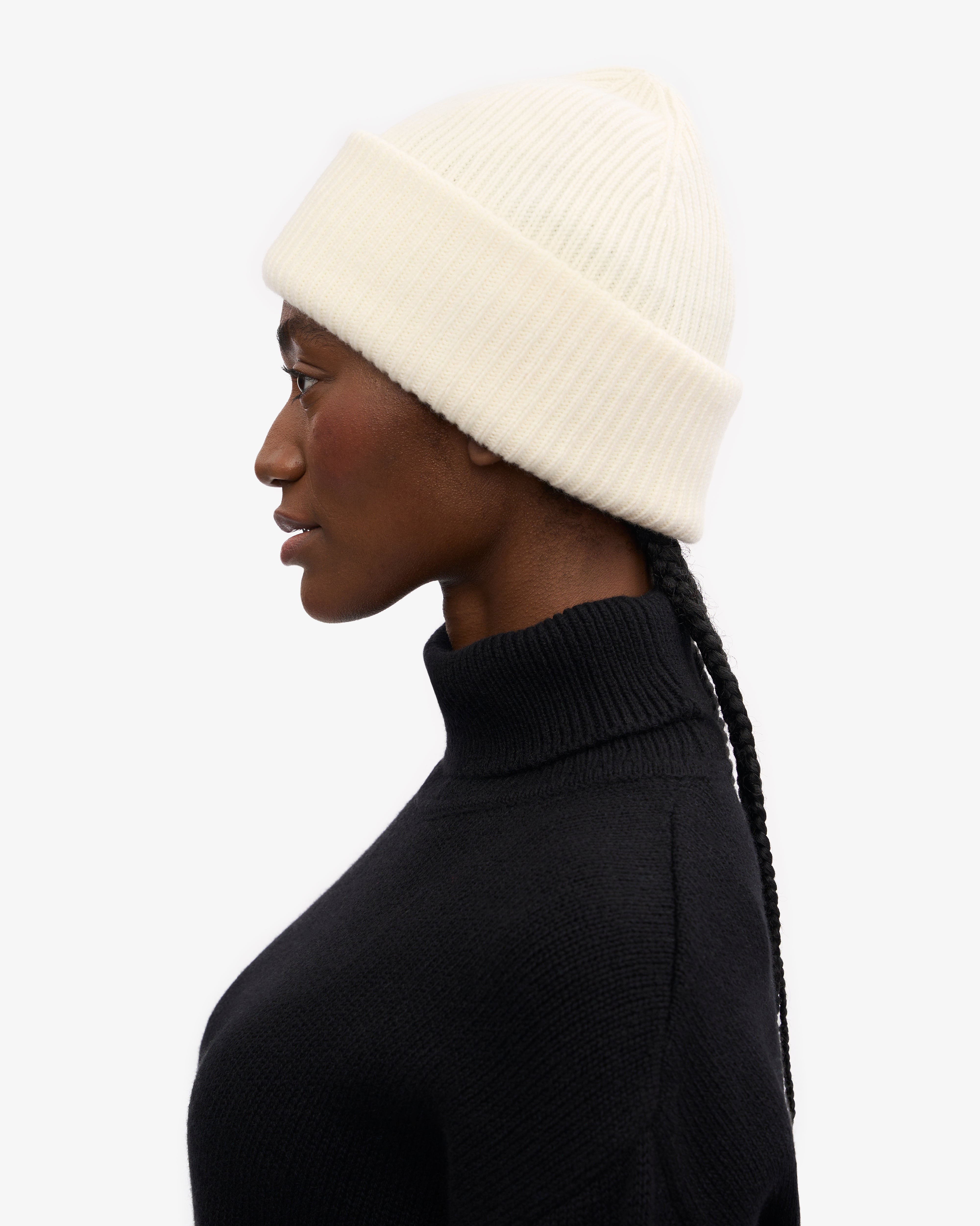Premium Merino Wool Beanie - Soft & Warm Winter Hat for Men & Women - Optical White - Perfect for Skiing, Hiking & Outdoor Activities