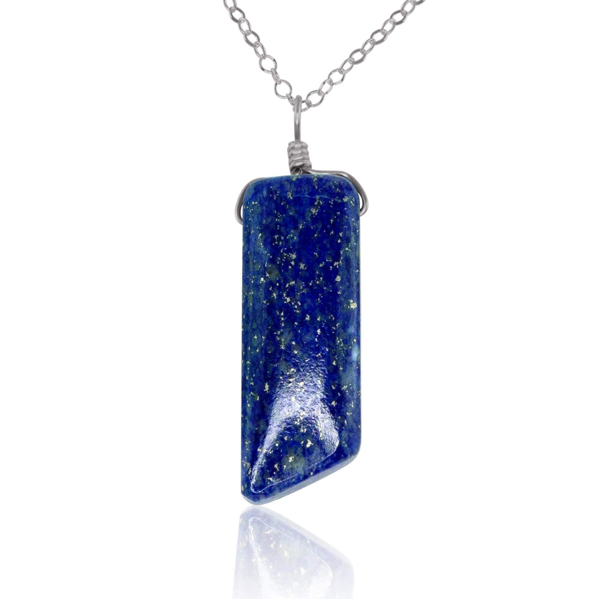 Natural Blue Lapis Lazuli Crystal Point Necklace - Healing Stone Jewelry for Meditation, Chakra Balancing & Spiritual Gifts