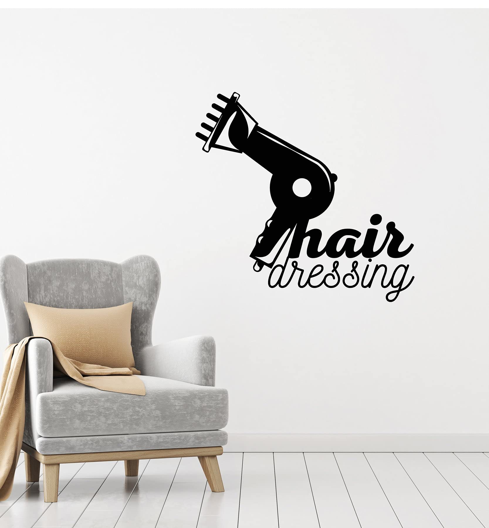 VVWV Hair Salon Wall Decal - Motivational Quotes Sticker for Beauty Parlor, Barbershop, Massage Spa & Nail Art Decor (45x30cm) - Perfect for Salon Makeovers & Inspiring Clients