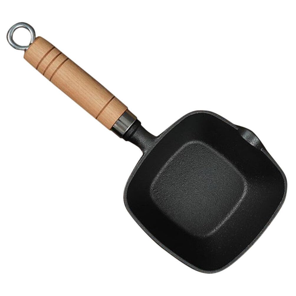 Yardwe 4 Inch Cast Iron Butter Melting Pot with Wooden Handle - Premium Oil Heating Cookware for Kitchen, Camping & Outdoor Cooking - Perfect for Melting Butter, Wax, Chocolate & Essential Oils