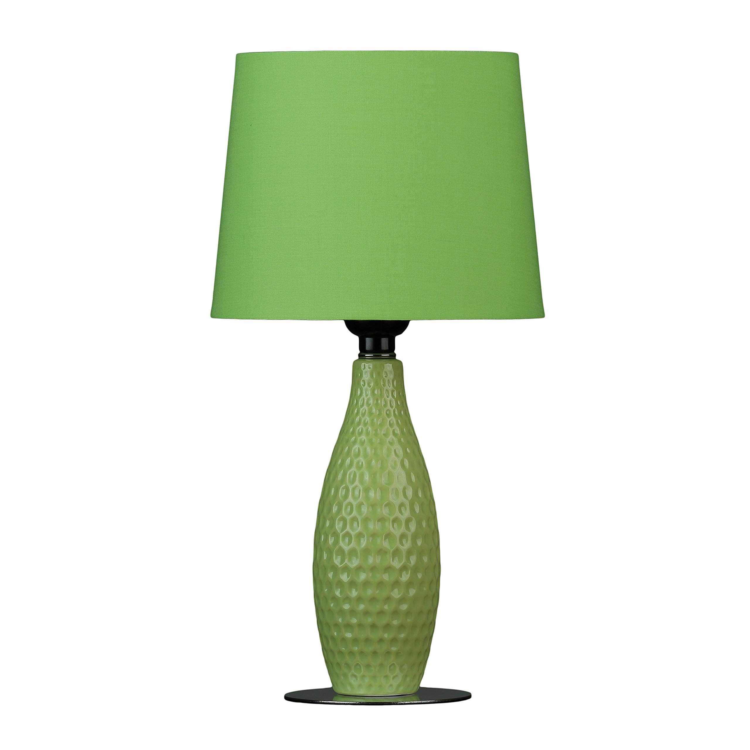 Cortesi Home Madison Small Table Lamp - Light Green, Modern Accent Lighting for Bedroom, Living Room & Office Decor