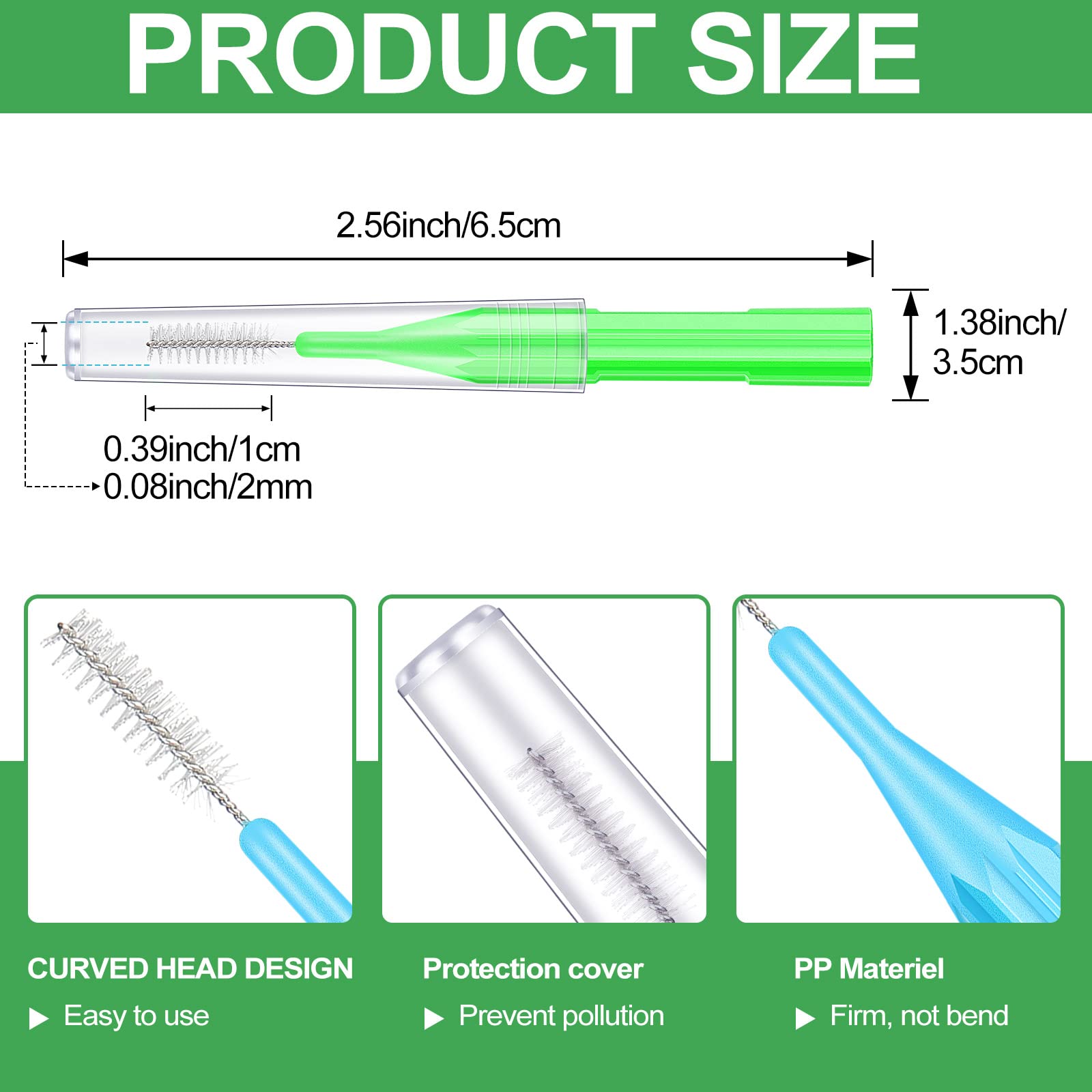 350 Pieces Interdental Brushes for Braces - Soft Gum Cleaning Picks & Dental Flossers | Orthodontic Tooth Cleaners for Oral Hygiene | Perfect for Travel, Home & Office Use (Mixed Colors)