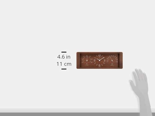 Lemnos Men's Yokan Wood Table Clock - Handcrafted Brown Wooden Desk Clock for Home & Office Decor - Perfect for Bedroom, Living Room, and Workspace