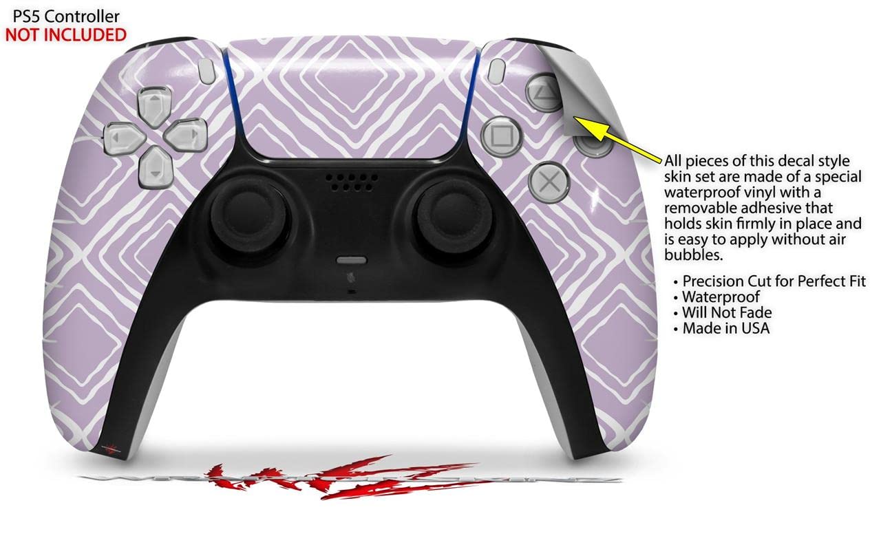 PS5 DualSense Controller Skin Wrap - Wavey Lavender for Gaming Protection