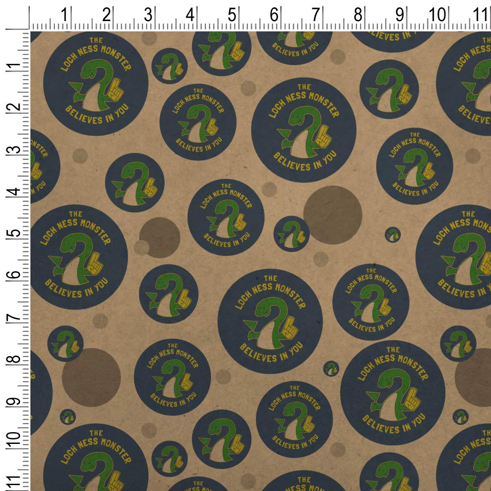 Funny Loch Ness Monster Wrapping Paper Roll - Premium Kraft Gift Wrap for Birthdays, Parties & Holidays | Humorous Nessie Design for Unique Present Wrapping