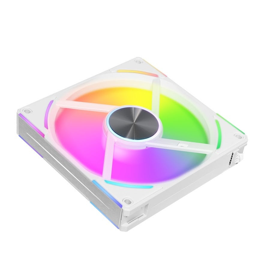 Lian Li UNI FAN AL V2 140mm RGB PWM PC Cooling Fan - High Performance, Quiet, Black/White (UF-AL140V2) - Perfect for Gaming PC, Case Cooling & Custom Builds