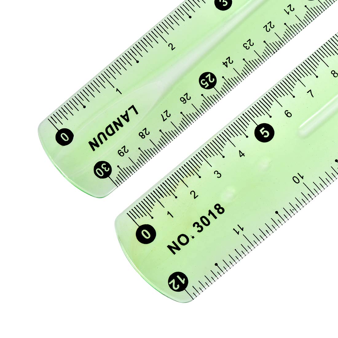 uxcell 12 Inch Flexible Straight Ruler - 30cm Soft Plastic Measuring Tool (6 Pack) for Sewing, Crafts, School & Office Use