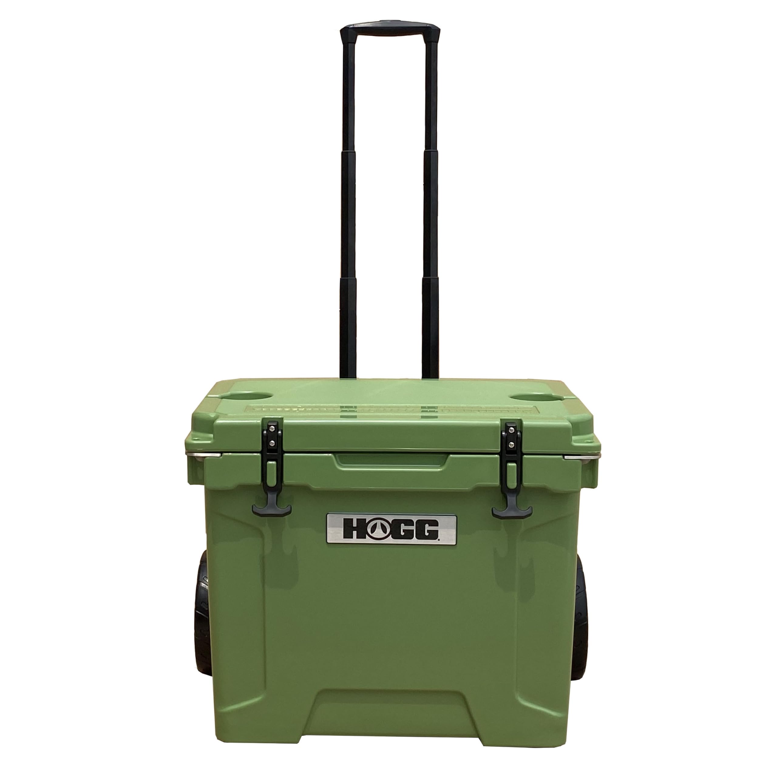 Hogg Insulated Wheeled Cooler with Bottle Opener & Fish Ruler - 20QT to 110QT Heavy Duty Ice Chest for Camping, Fishing, Boating, Tailgating & Outdoor Parties - Perfect for Beach Picnics, Road Trips & Backyard BBQs