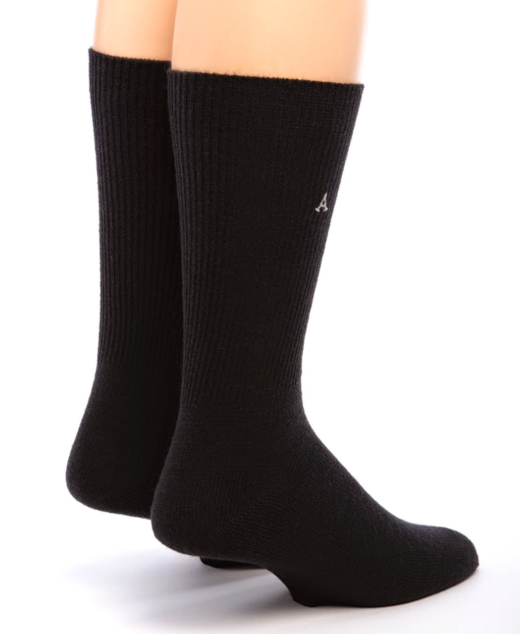Premium Baby Alpaca Wool Dress Socks for Men & Women - Soft & Warm Winter Socks - Black Medium - Perfect for Office, Hiking & Cold Weather Comfort