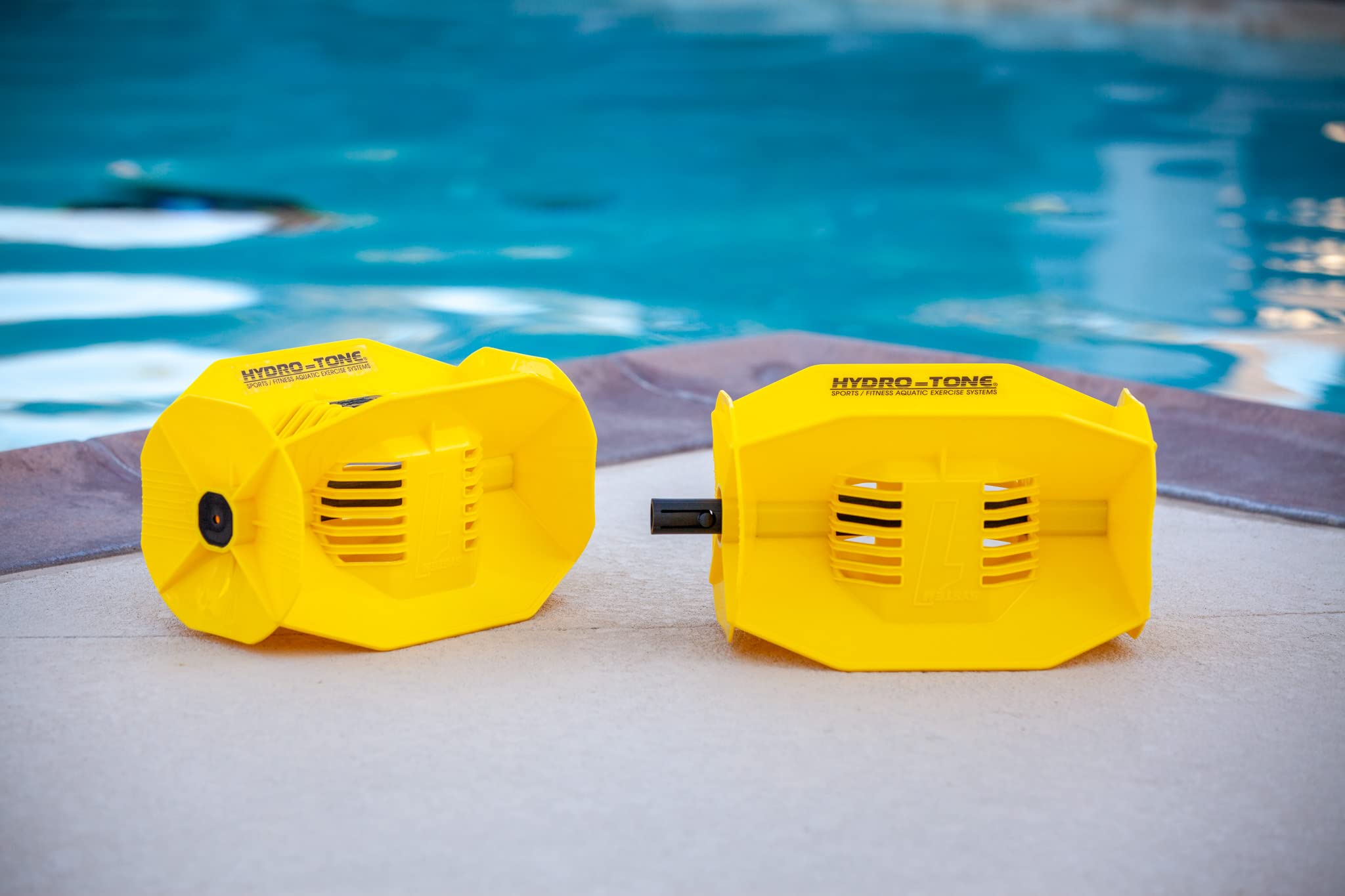 Hydro-Tone Maximum Resistance Aquatic Barbell Lower Body Fins for Pool Workouts | Water Weights for Swimming & Aqua Fitness | Joint-Friendly Strength Training Equipment | Perfect for Water Aerobics, Physical Therapy & Low-Impact Exercise