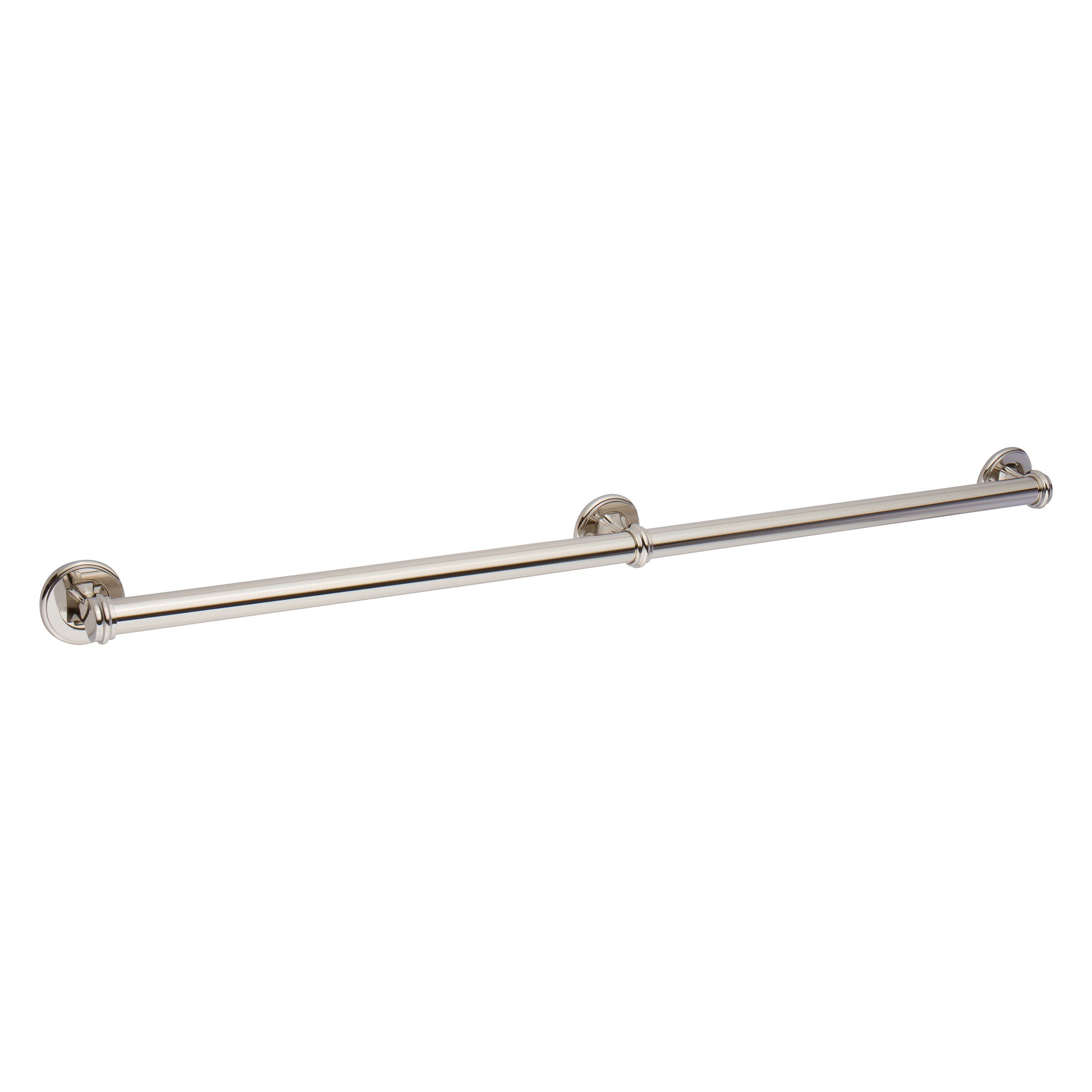 42-Inch Solid Brass Grab Bar for Bathroom - Safety Bathtub & Shower Handle for Seniors & Elderly - Polished Nickel Finish - Non-Slip Bathroom Safety Rail for Toilet, Shower & Tub - Ideal for Aging in Place & Mobility Assistance