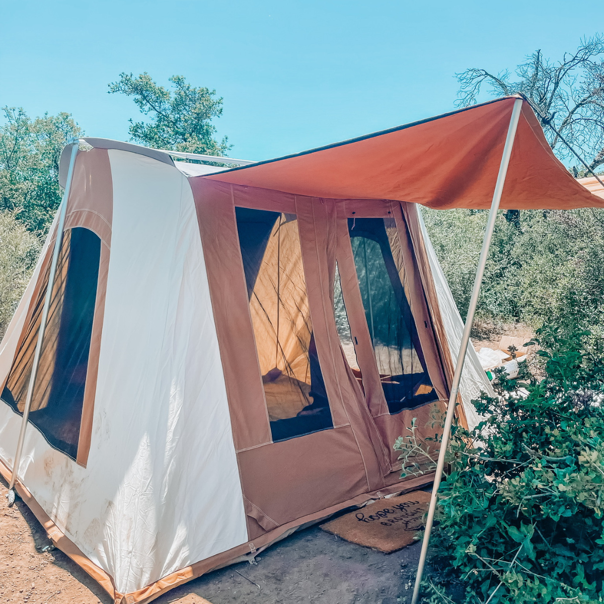 10'x10' Prota Canvas Tent - Heavy Duty Waterproof Camping Tent for Outdoor Adventures, Hiking, and Backpacking