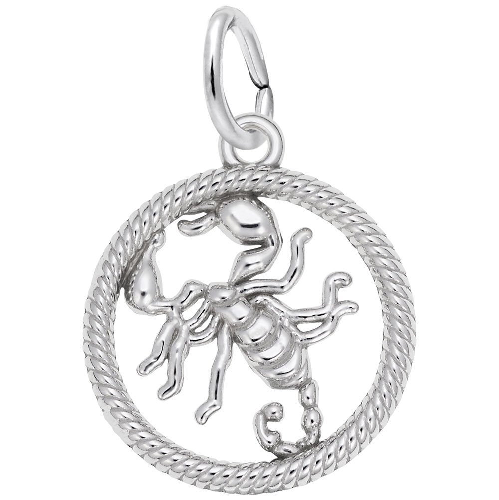 Scorpio Zodiac Charm Pendant - Sterling Silver 925 for Bracelets & Necklaces - Perfect for Birthdays, Gifts & Jewelry Making