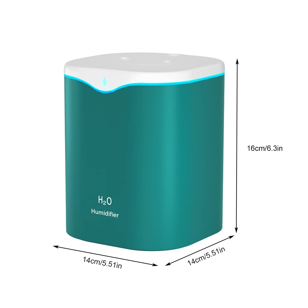 2L Ultrasonic Humidifier with Essential Oil Diffuser - Dual Nozzle, Night Light & Whisper Quiet Operation for Bedroom, Office & Nursery | Aromatherapy Air Moisturizer