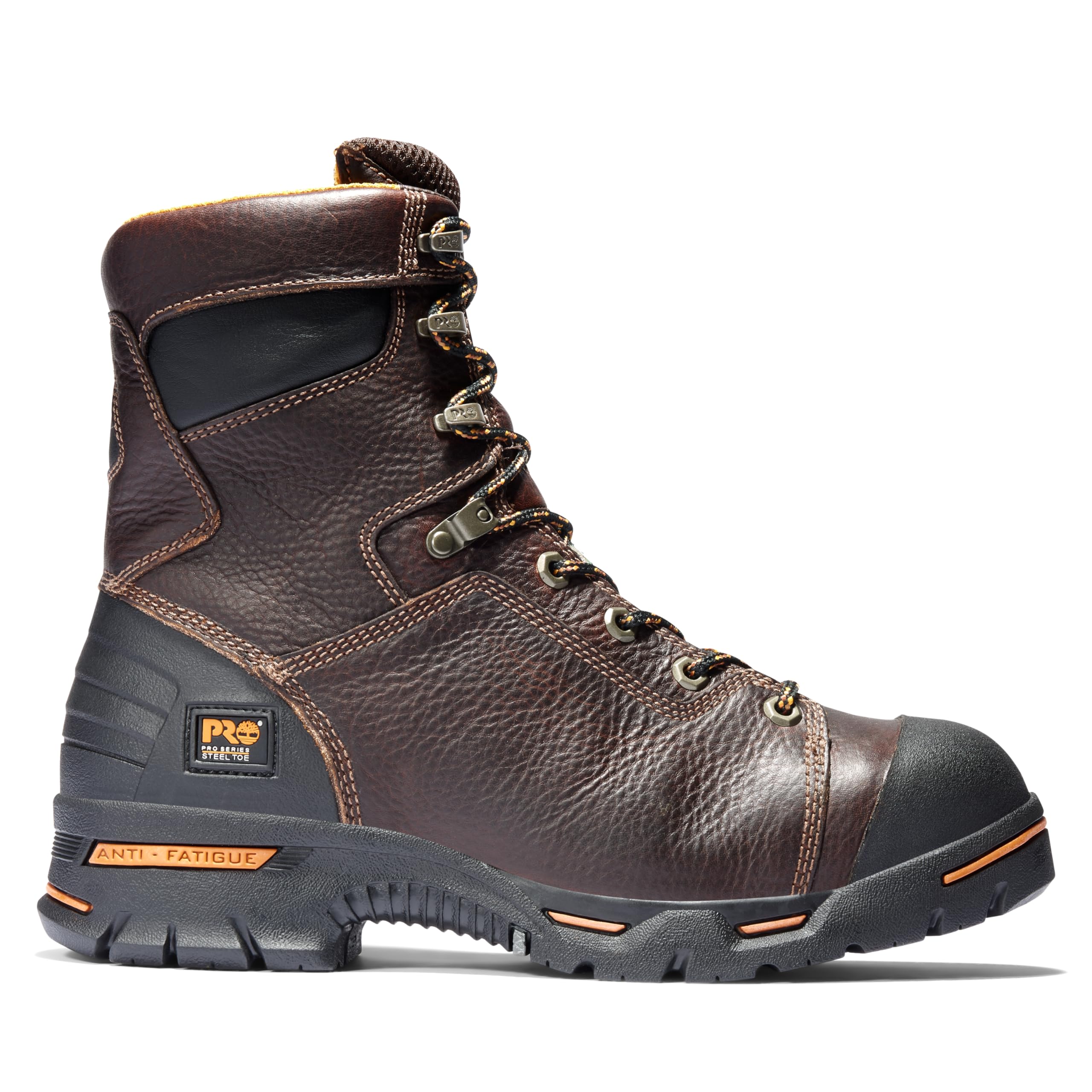 Timberland PRO Men's Endurance 8 Inch Steel Toe Work Boots - Puncture Resistant, Industrial Safety Shoes for Construction & Heavy Duty Work