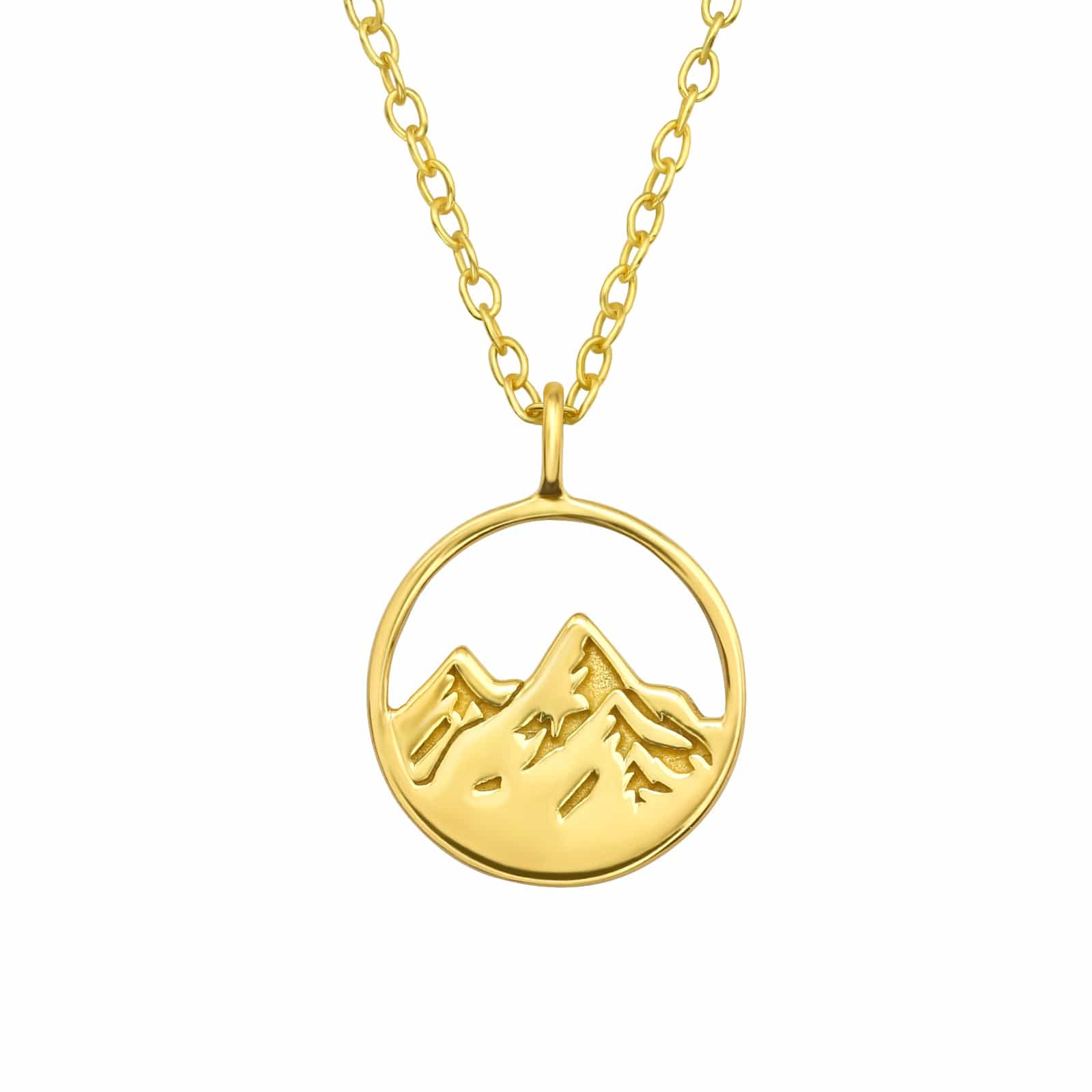 Gold Mountain Necklace for Women - Elegant 14K Gold Plated Pendant Jewelry Gift for Her | Perfect for Valentine's Day, Anniversary & Special Occasions