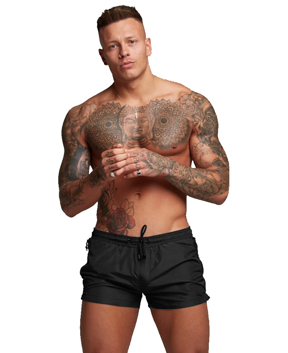 TONLEN Men's Quick-Dry Swim Trunks with Zipper Pockets - Lightweight Sports Swim Shorts for Beach, Pool & Water Activities