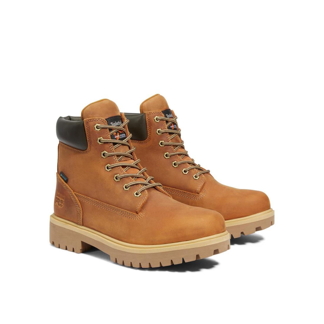 6 Inch Soft Toe Waterproof Work Boots for Men - Comfortable & Durable Direct Attach Safety Shoes - Ideal for Construction, Hiking & Outdoor Activities