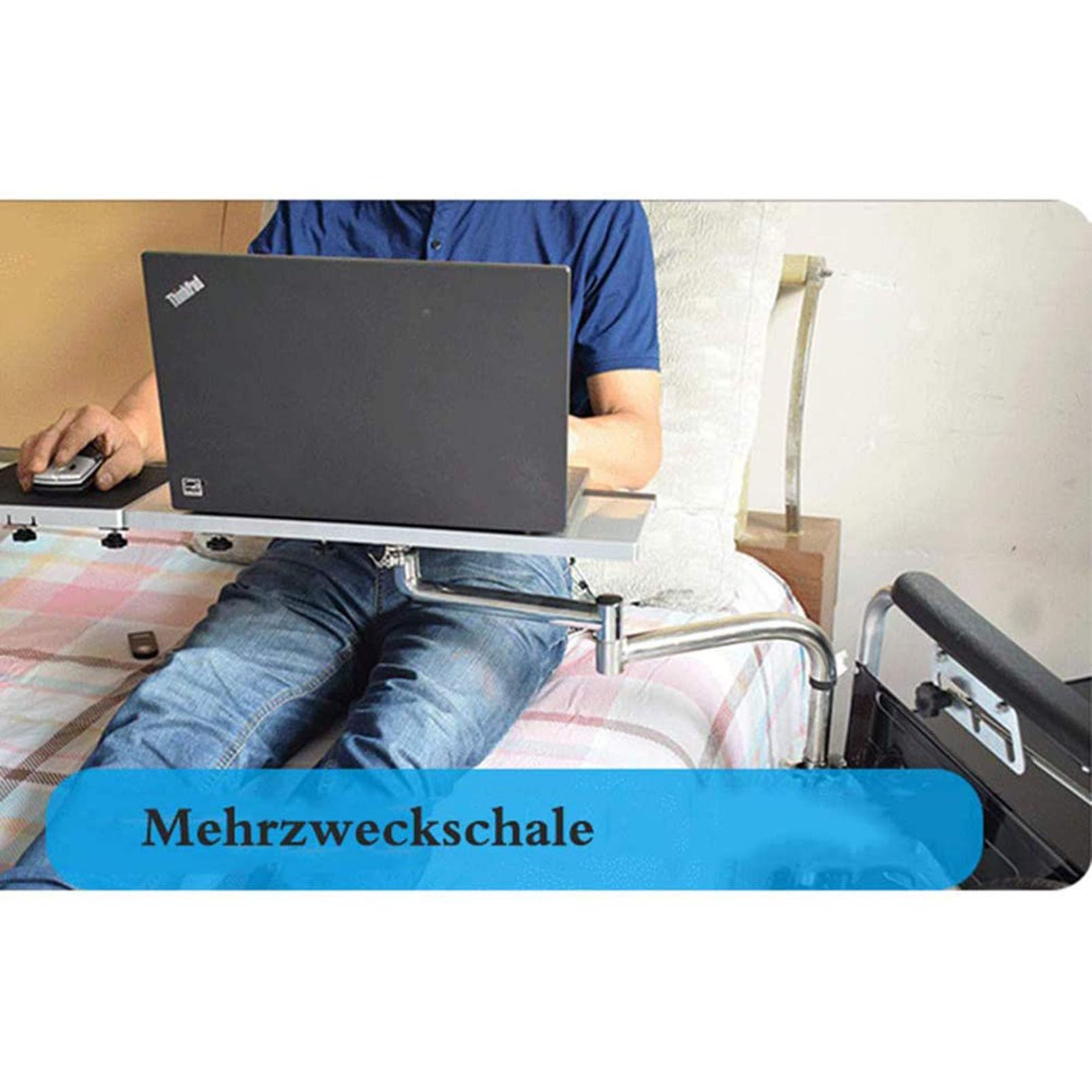 Adjustable Wheelchair Lap Tray for Adults - Height & Distance Customizable for Writing, Reading, Eating - Durable Wheelchair Accessories for Computer Work, Chess & Daily Activities