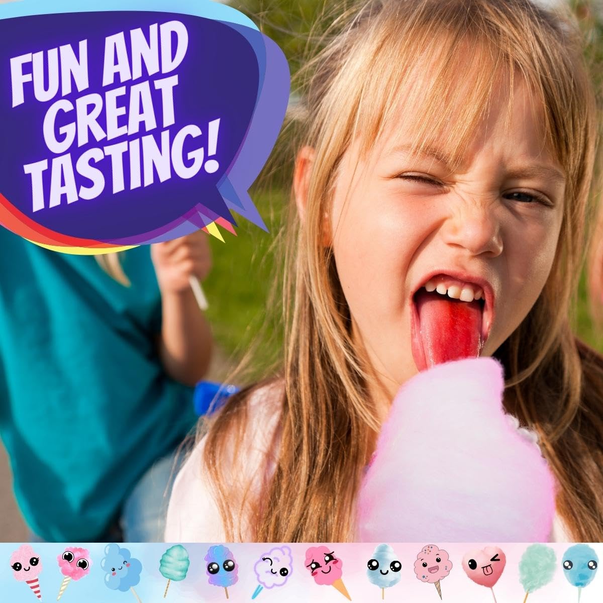 Lupy Lups Cotton Candy Party Pack - 0.5 oz Individually Wrapped Bags - Bulk Candy for Stocking Stuffers, Birthday Party Favors, Buffet Desserts & Pinata Fillers - Sweet Treats for Kids & Adults