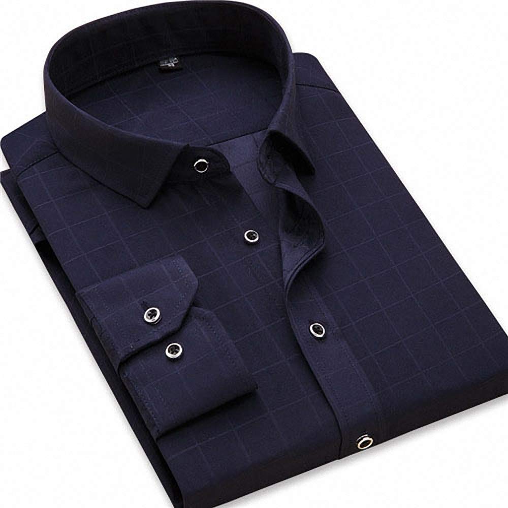 Lakke Men's Slim Fit Long Sleeve Casual Shirt - Asian L Label 40, Printed Button Down Shirt for Business & Everyday Wear | Office, Date Night, Weekend Outfits