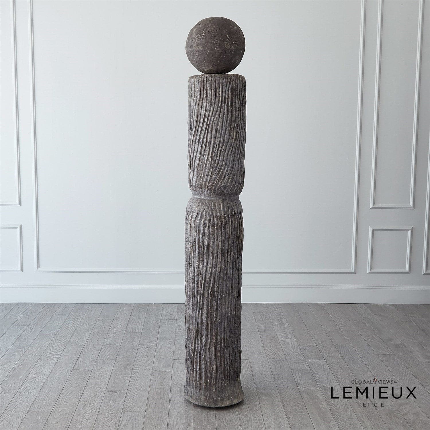Andre Totem Dark Grey - Modern Abstract Sculpture for Home & Office Decor - Perfect for Living Room, Bedroom, or Workspace