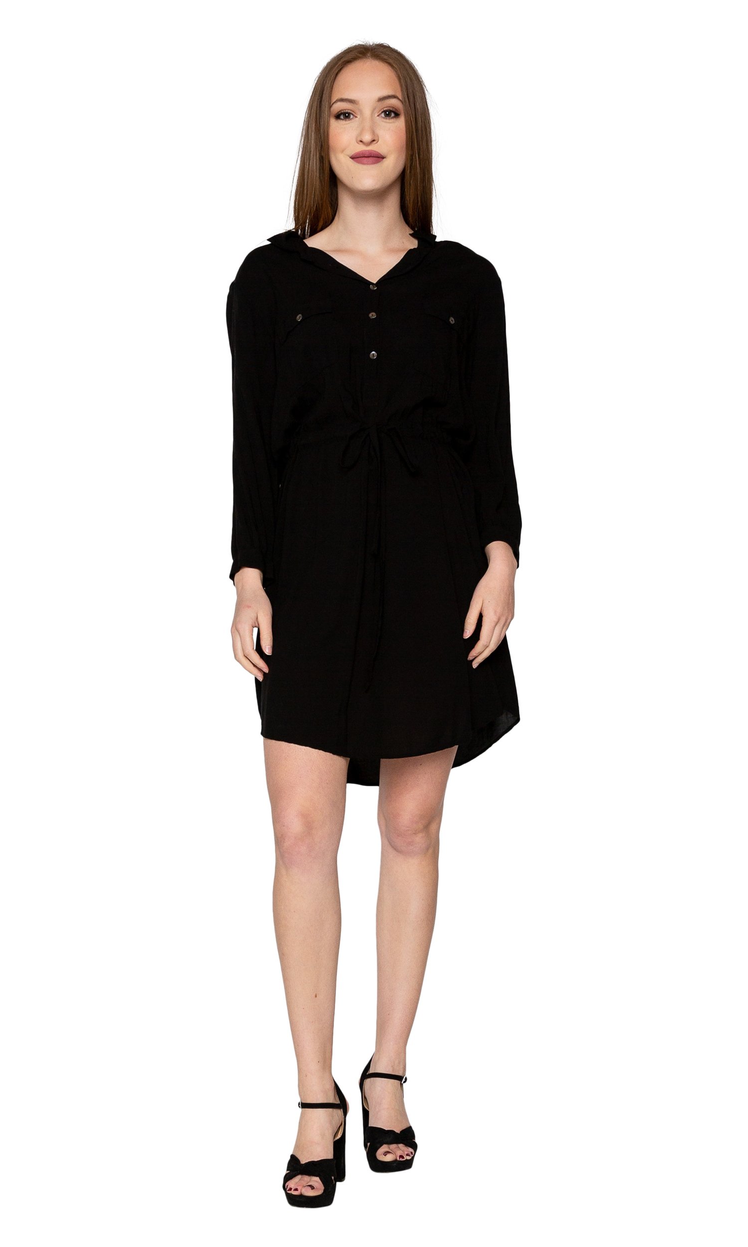 Velvet by Graham & Spencer Justine Shirt Dress for Women | Elegant Long Sleeve Button Down Midi Dress | Perfect for Office Wear, Date Night & Fall Outfits