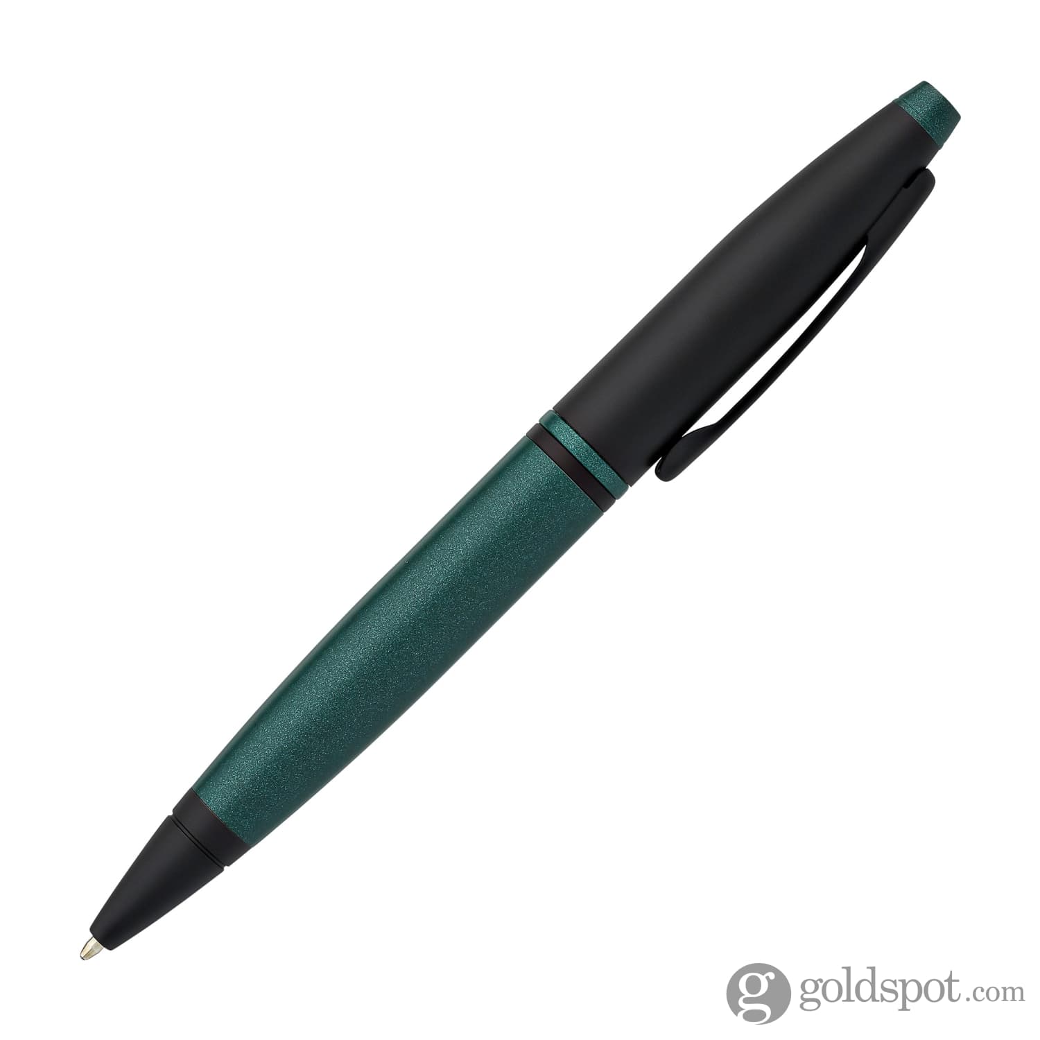 Premium Cross Calais Matte Green Lacquer Ballpoint Pen with Black Trim - Elegant Writing Instrument for Office, Business Gifts & Everyday Use